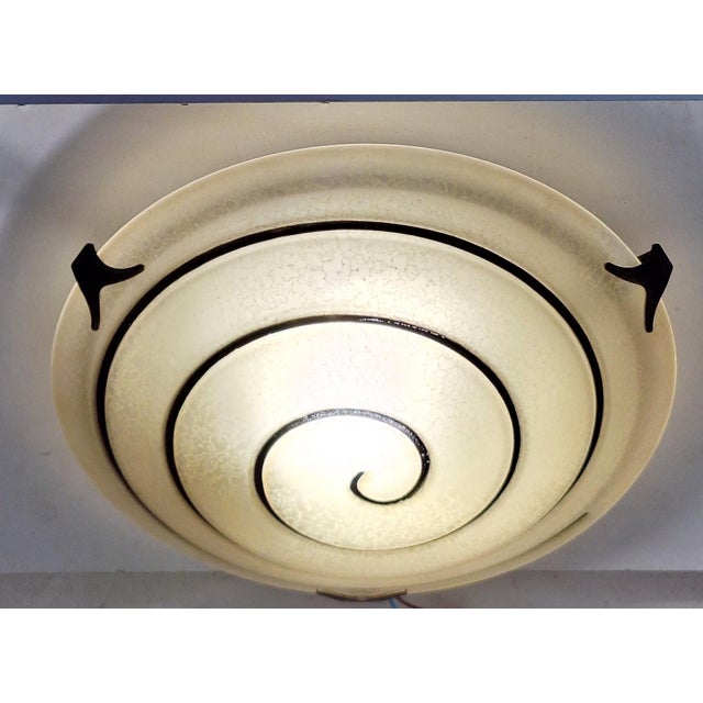 Vintage Ceiling Lamp with Glass Shade, 2000s For Sale - Image 3 of 7