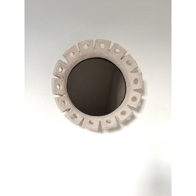 Contemporary Fiore Handmade Ceramic Mirror by Renzo Maar For Sale - Image 3 of 15
