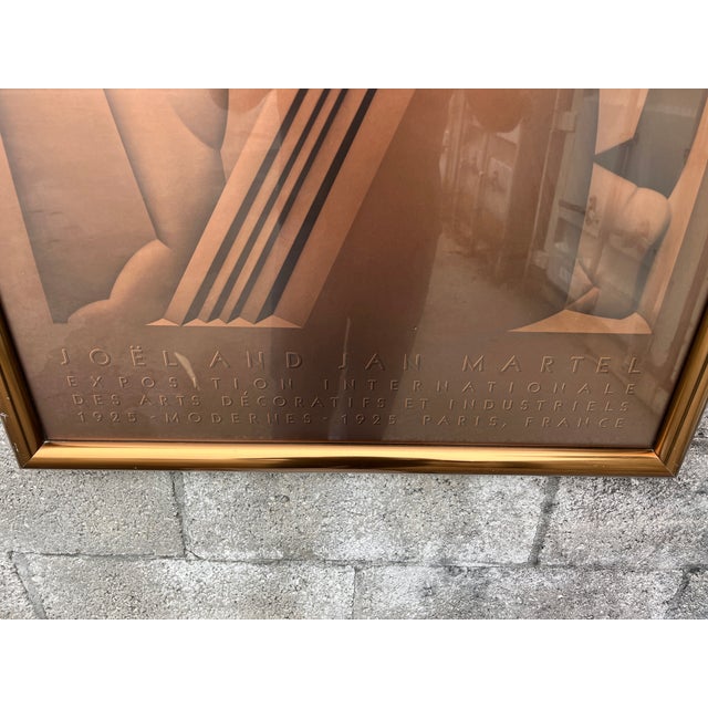 Brown An & Joël Martel 1925 Paris International Exhibition of the Decorative Arts and Industries Framed Art Deco Poster. For Sale - Image 8 of 16