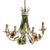 French Tole Inverted Floral Bouquet Chandelier with Five Lights, 1945 For Sale