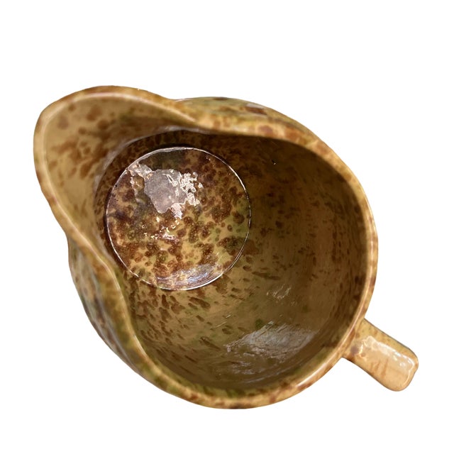 Tan Antique Large Splatterware Ceramic Pitcher For Sale - Image 8 of 12