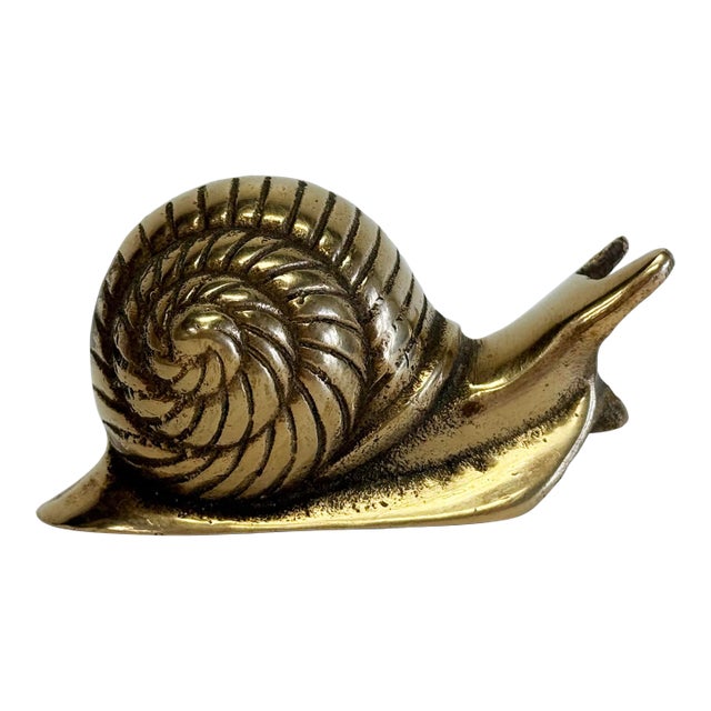 Vintage Brass Snail Paper Weight For Sale