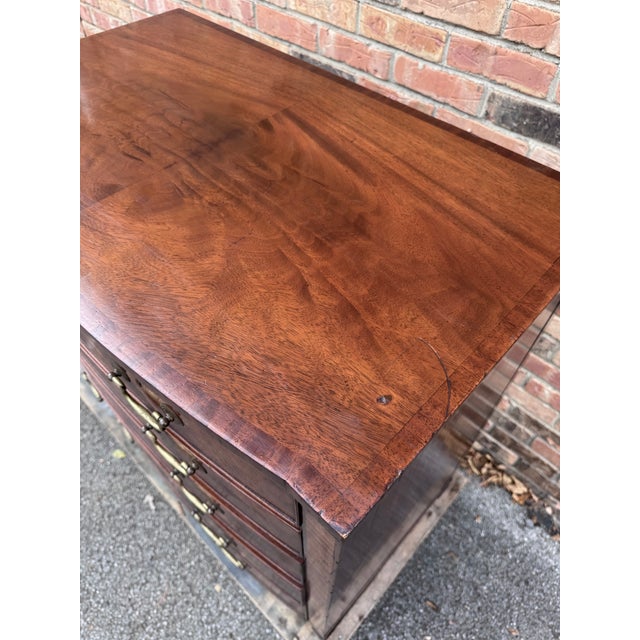 Early 19th Century English Bow Front Chest For Sale - Image 10 of 12