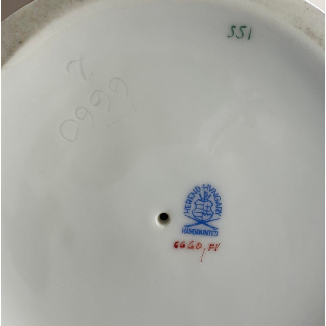 Large Herend Hungarian Porcelain Chinese Bouquet Urn - 14.5” Green For Sale In Los Angeles - Image 6 of 7