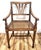 Antique English Anglo - Indian Carved & Inlaid Caned Seat Desk Armchair For Sale - Image 4 of 18