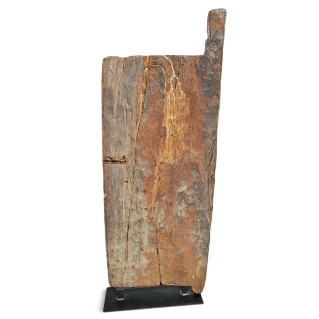 Tribal Vintage Igbo Door on Stand For Sale - Image 3 of 4