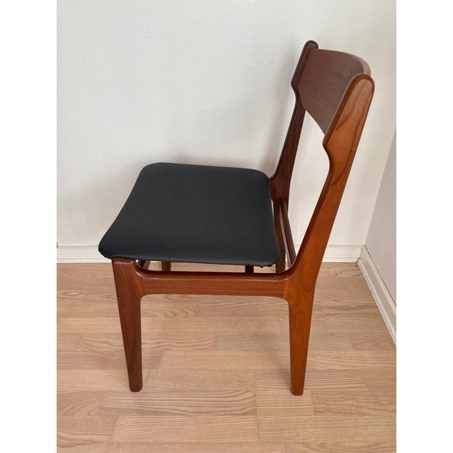 Danish Teak and Faux Leather Dining Chairs by Erik Buch for Oddense Maskinsnedkeri / O.D. Møbler, Denmark, 1960s, Set of 2 For Sale - Image 16 of 18