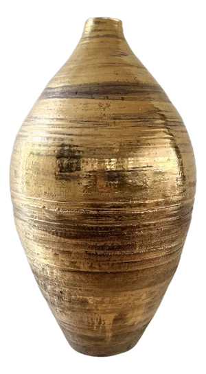 Tatiana Large Handmade Ceramic 23k Gold Vase