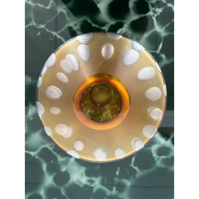 2000 - 2009 Amber Murano Glass Vase, 2002 For Sale - Image 5 of 8