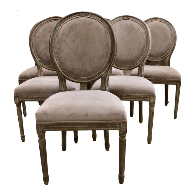 French Louis XVI Medallion Back Dining Chairs Set of 8 Chairish