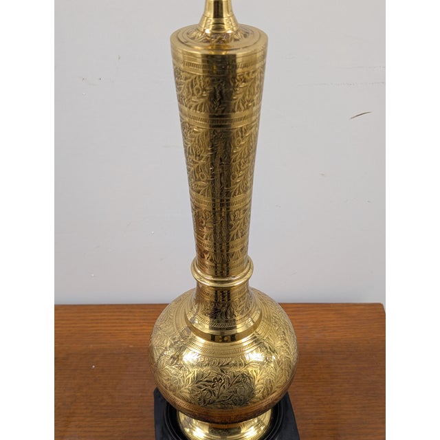 Mid 20th Century Mid 20th Century Asian Style Brass Table Lamp For Sale - Image 5 of 6