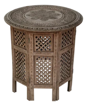 Hand-Carved Moroccan Accent Table