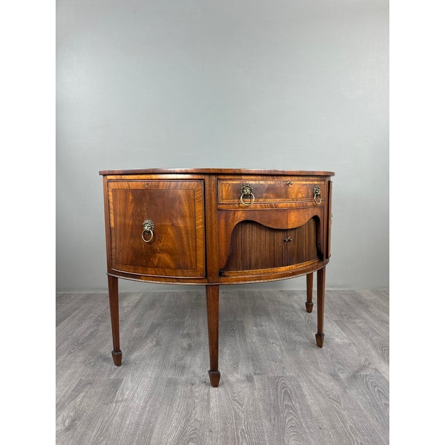 Wood 19th Century Louis XVI Half-Moon Buffet For Sale - Image 7 of 13