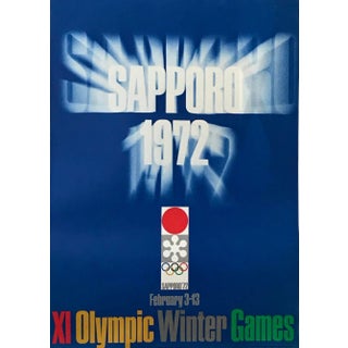 Original Vintage 1972 Sapporo Olympic Poster, Logo For Sale