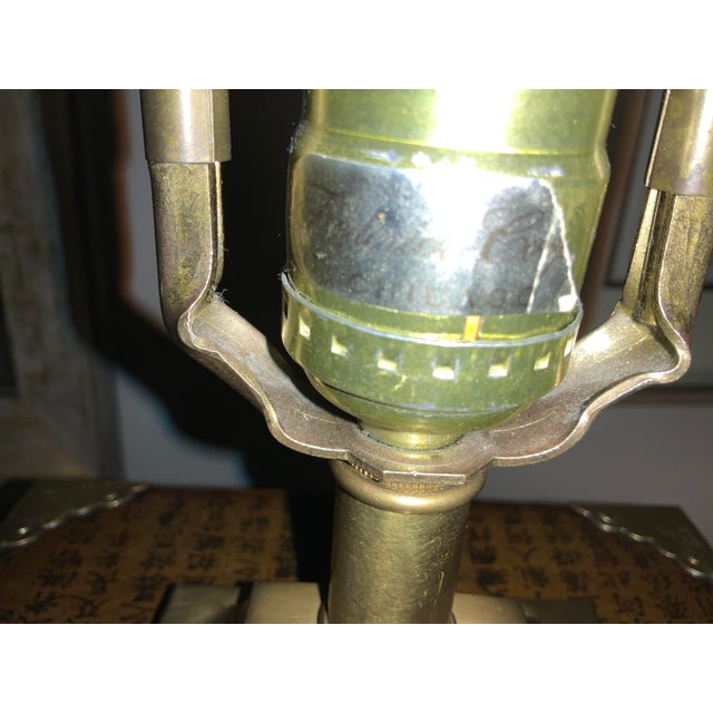 Wood 1980s Asian Inspired Frederick Cooper Lamps With Brass Appointments For Sale - Image 7 of 15