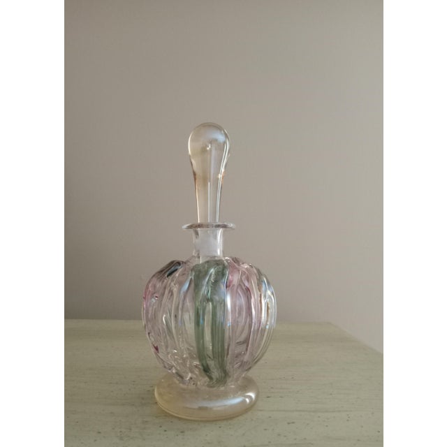 Vintage Ion Tamaian Signed Hand Blown Art Glass Perfume Bottle With Dauber For Sale - Image 11 of 17