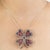 Circa 1890s Style 6.25 Ct Ruby & Kyanite Four Leaf Clover Christmas Brooch Pendant For Sale - Image 9 of 15