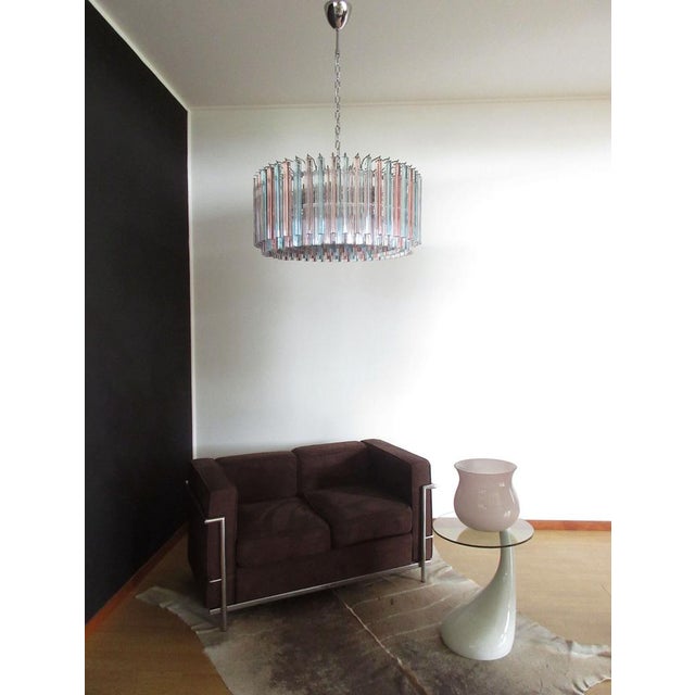 1990s Large Triedri Murano Glass Prism Chandelier, 1990s For Sale - Image 5 of 18