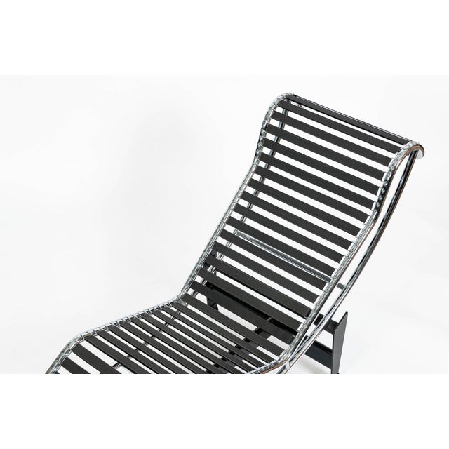Cassina Lc4 Black Leather Chaise Lounge Chair by Le Corbusier 1994 For Sale - Image 16 of 18