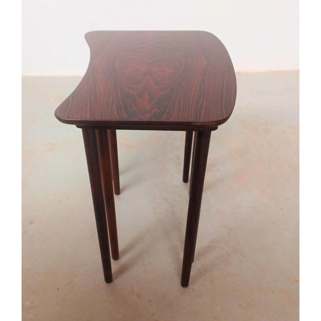 Danish Rosewood Nesting Tables, 1950s, Set of 2 For Sale - Image 9 of 15