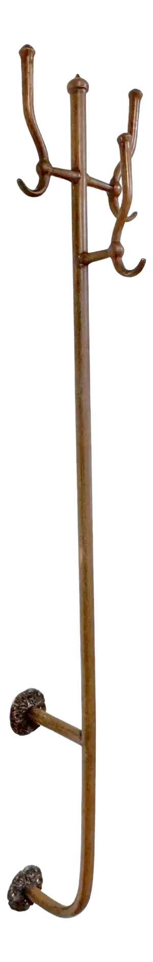 1st Class Ship, Train or Saloon Brass Trident Coat/ Hat Rack, Circa 1890