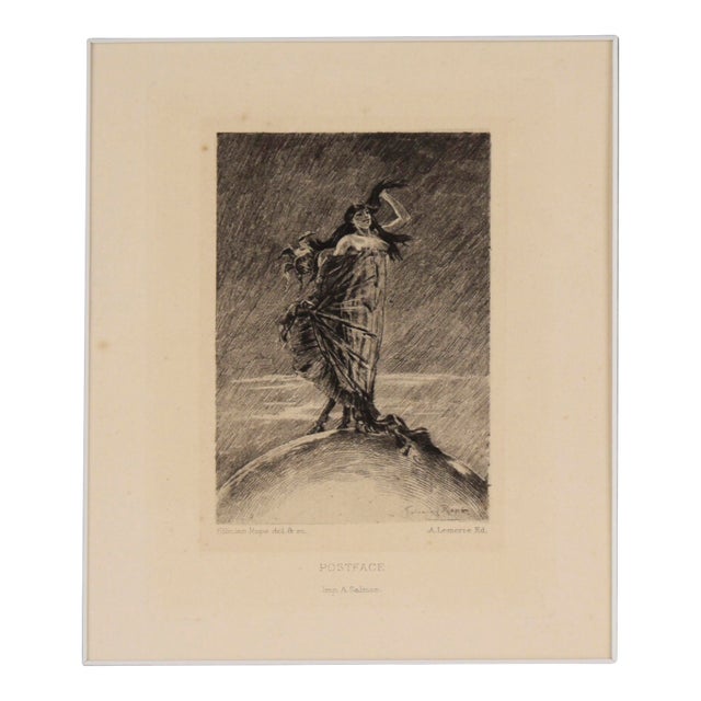 "La Femme Et La Folie Dominent Le Monde Ii" - 1886 Print on Paper by Félicien Rops For Sale