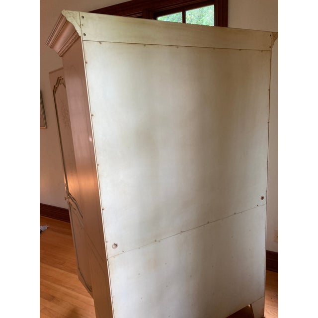 French Country Armoire, Hand Painted Floral Motifs. Ethan Allen For Sale - Image 10 of 14