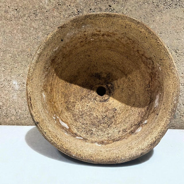1970s Mid-Century Modern Japanese Speckled Pottery Small Planter Pot For Sale In San Diego - Image 6 of 7