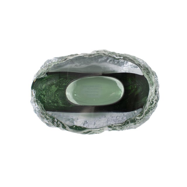 Green Emerald Crystalized Glass Vase- Small For Sale - Image 8 of 11