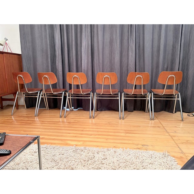 Vintage KN-38 Chairs by Karl Nothhelfer for VS Möbel, 1960s, Set of 6 For Sale - Image 6 of 18