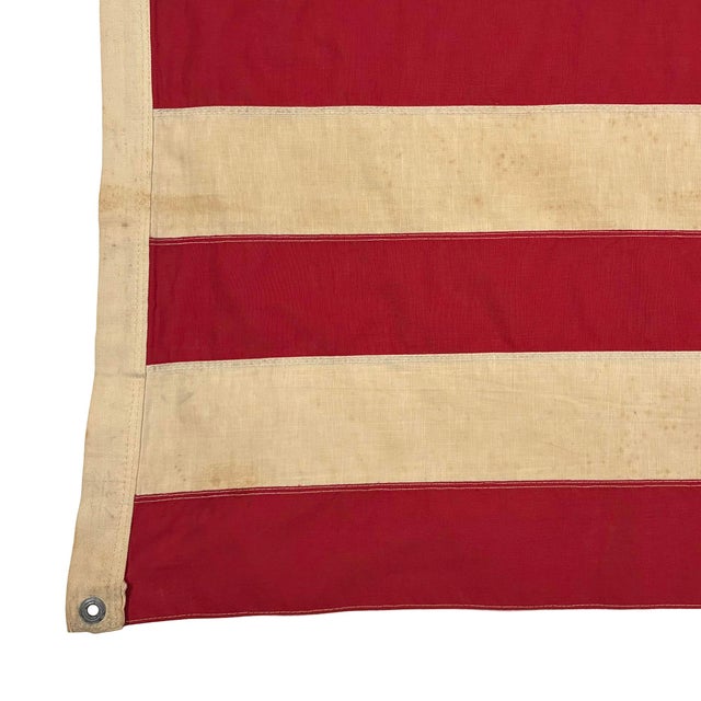 Textile Large Modified Vintage Cotton Flag With New Yacht Ensign Emblem For Sale - Image 7 of 8