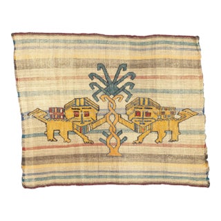 Antique Handwoven Gabbeh Palas Textile Art For Sale