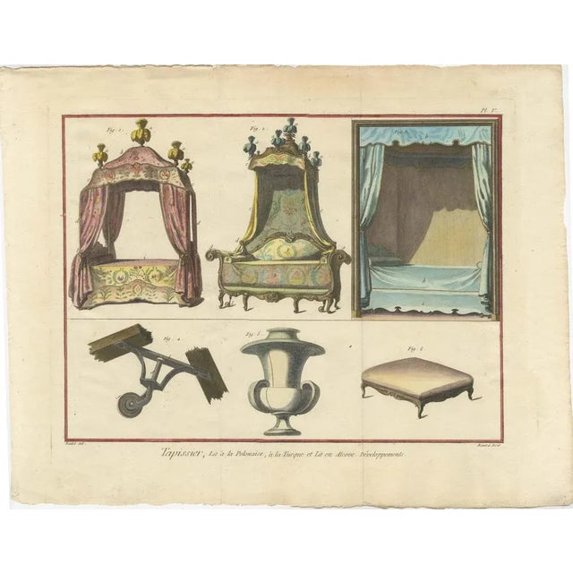 Upholstery and Furniture Design, 1760s, Paper, Set of 3 For Sale - Image 4 of 6