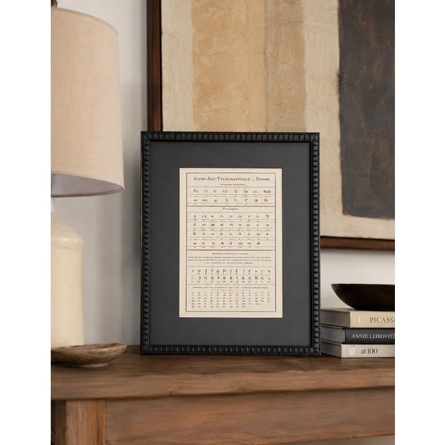 French Rare 18th Century Telugu Alphabet Engraving "Alphabet Telougou, Ou Telinga" Framed French Linguistic Plate C. 1787 For Sale - Image 3 of 3