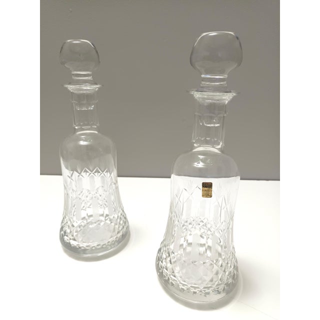 1970s Transparent Crystal Decanter Bottles by Bleikristall, Germany, 1970s, Set of 2 For Sale - Image 5 of 14