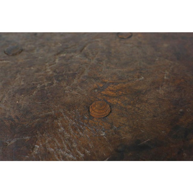 Wood Brutalist French Oak Tripot Stool, 1850 For Sale - Image 7 of 12