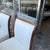 Late 20th Century Set of 8 Art Deco Polished Wood Leather Dining Chairs For Sale In West Palm - Image 6 of 12