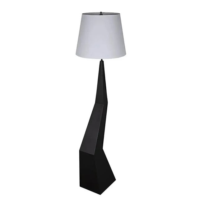 Not Yet Made - Made To Order NOIR Rhombus Floor Lamp with Shade, Black Metal For Sale - Image 5 of 6