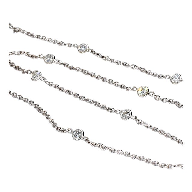 18k White Gold Penny Preville "Diamonds by the Yard" Necklace - 16.5in For Sale