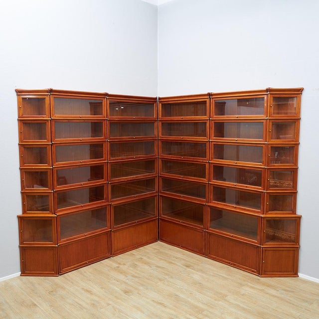 Large Corner Sectional Barrister Bookcase by Studio Globe Wernicke For Sale - Image 11 of 11