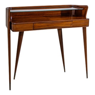 Wall Console With Glass Shelf, Italy, Mid-20th Century For Sale