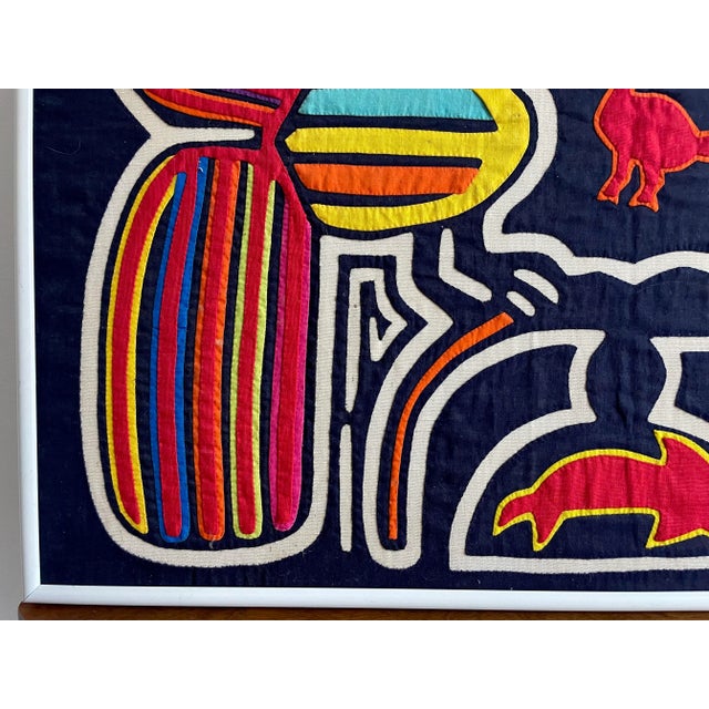 Framed Vintage Indian Mola Textile Art For Sale - Image 6 of 10