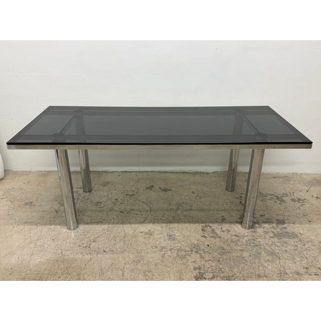 Tobia Scarpa Smoked Glass “Andre” Dining or Conference Table for Gavina, 1970s For Sale - Image 15 of 18