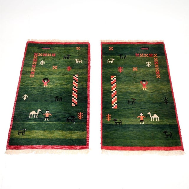 Vintage Gabbeh Rugs, 1950, Set of 2 For Sale - Image 11 of 11