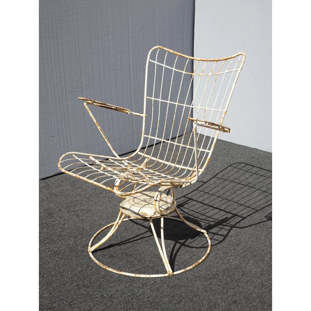 Unique Chair in Good Rustic Vintage Condition. It is solid and Firm. But the chair has been outdoors and has acquired some...