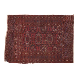 Vintage Turkmen Square Rug - 3' X 4'2" For Sale