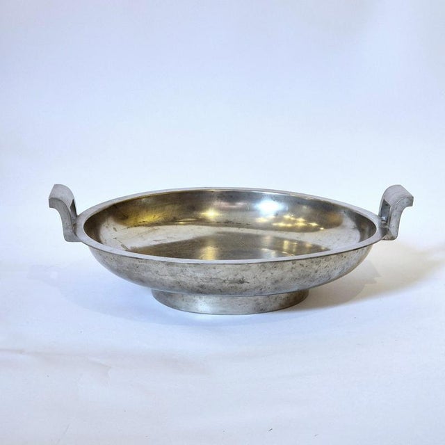Svenskt Tenn Large Swedish Grace Pewter Bowl with Handles from Svenskt Tenn, 1930s For Sale - Image 4 of 9