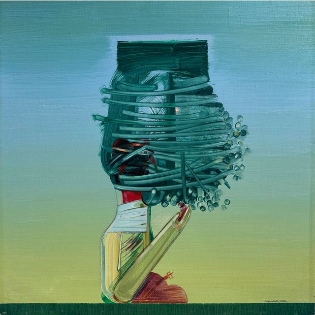 Luigi Rincicotti, Oil on Canvas, Mounted on Wood, Surrealist For Sale - Image 6 of 7