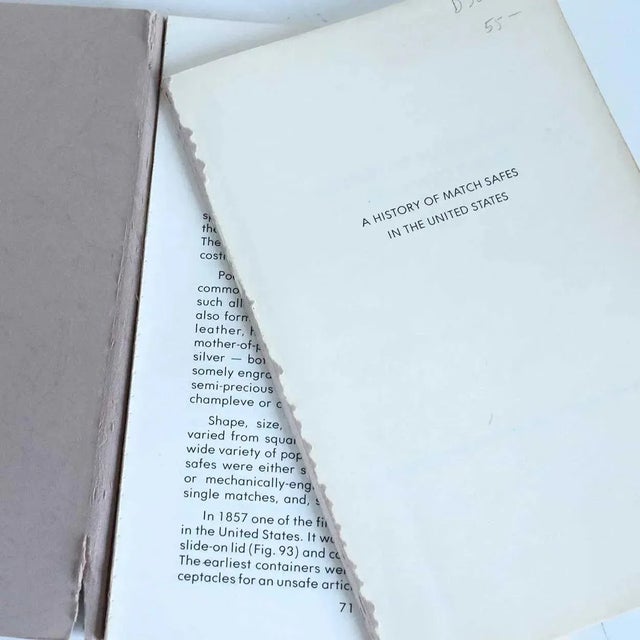 1970s Vintage A History of Match Safes in the United States by Audrey G. Sullivan Book For Sale - Image 5 of 7