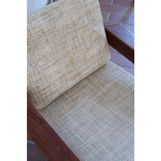 Wood Scandinavian Teak Lounge Chair with Slatted Back, 1960s For Sale - Image 7 of 12
